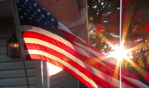 Who lays claim to the flag in America?